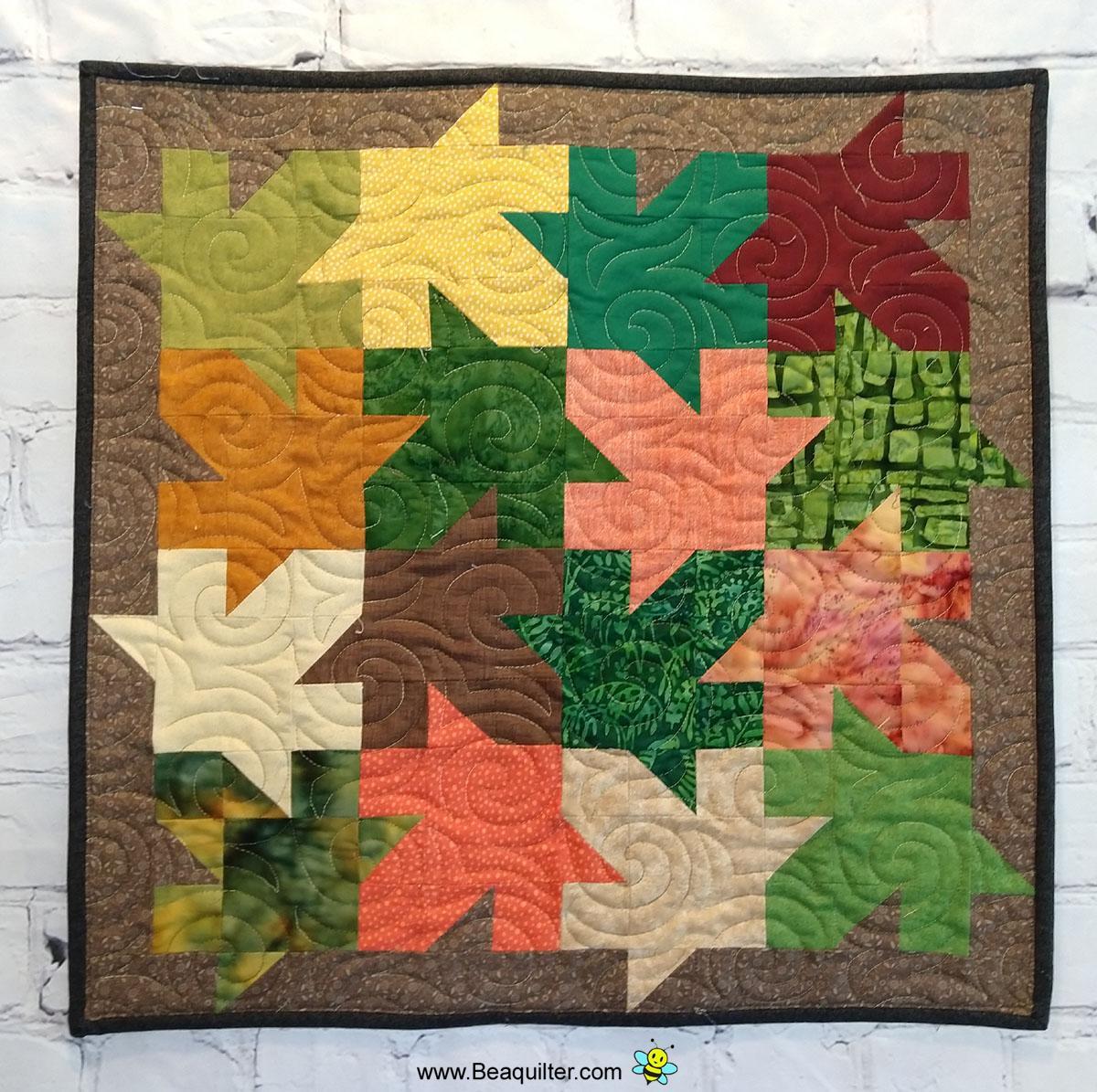 Interlocking Leaves Quilt Pattern