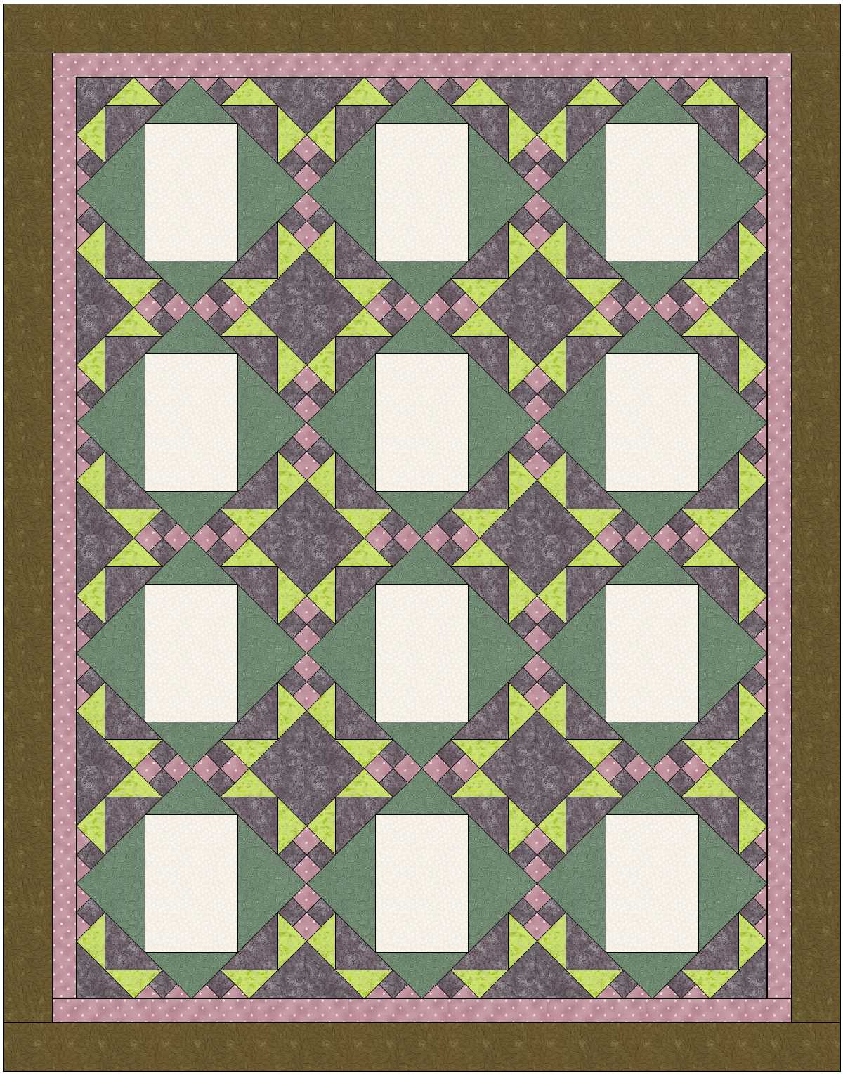 Embroidery Frames Quilt Pattern